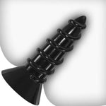 2.4" Diameter Thick Big Anal Plug, 9.05 Inch Threaded Nail Shape Butt Plugs With Powerful Suction Base, Protate Massage Anal Training Dildo G-Spot Sex Toys For Women Men Adults - Black