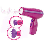 Little Girls Beauty Hair Salon Toy Kit With Toy Hairdryer, Mirror & Other Accessories, Fashion Pretend Makeup Set For Kids