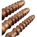 Anal Beads Butt Plugs Beginners Anal Plug Trainer Kit With Narrow Flared Base For Comfortable Long-Term Wear G-Spot Stimulation Adult Sex Toy For Women Men Couple (Medium) Rhyolite Gold