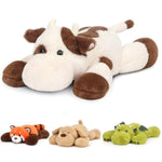 Weighted Cow Stuffed Animal Soft Weighted Plushes Cute Cow Plush Toy Birthday For Boys Girls Kids Adults (20" 3.3 Lbs)