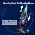 Thrusting Anal Vibrator Prostate Massager, Long Distance Bluetooth App & Remote Control Butt Plug, Rechargeable Anal Sex Toy With 9 Thrusting & Vibrating Modes, Male Gay Sex Toys Adult Sex Toys