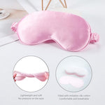 Silk Sleep Mask, Silk Sleeping Mask with Adjustable Strap, Sleeping Aid Blindfold for Nap, Sleep Mask for Women to Full Night's Sleep, Travel and Nap.(1PC) (Pink)