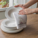 Funny Rabbit Talk To The Fluff Kitchen Towels 16"24", Bunny Gifts For Women, Easter Decorative Hand Tea Towels For Bathroom Kitchen, Gifts For Bunny Lovers