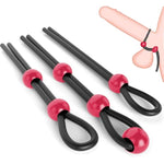 Cock Rings Adjustable Penis Rings Set Sex Longer Lasting Stronger Male Dildo Stretchy Silicone Adult Sex Toys Games For Men Women Couples Pleasure (Red)