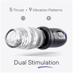 Male Spinning Masturbator - Usb Rechargeable, 5 Thrust & 9 Vibration Modes, Realistic Textured Sleeve, Hands-Free Pleasure Device 10"X 2.5" Male Adult Toy Masturbator