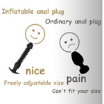 Silicone Expand Inflatable Anal Plug Soft Inflatable Butt Plug With Quick Release Valve Stretch Prostate Massager Anal Hook Training Butt Plugs Dildo Sex Toy For Women Men Couples Pleasure