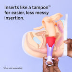 Pixie Menstrual Cup Applicator - Inserts Like A Tampon - Every Woman Can Now Use Period Cups - Perfect for Long Nails - Self Sanitizer TPE Properties - Travel Case (Cup Applicator)