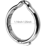 Metal Cock Ring, Cock Ring Adjustable Male Metal Penis Ring (Large)