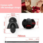 Tongue Fixed Bondage Ball Gag For Sex Set, Open Mouth Silicone Ball & Blindfold Eye Mask, Restraints Sex Gag Mouth Plug Adjustable Extreme For Fetish Play Bondage Bdsm Sm Adult Sex Toys (Black)