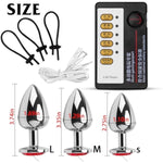 Stainless Steel Butt Plugs Prostate Massage G-Spot Trainer Electric Shock Metal Butt Plug Electro Stimulation Anal Plugs Beginners Starter Set For Women And Men Plugs