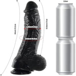 14 Inch Realistic Huge Thick Dildo, 3.3? Diameter Extra Large Dildos With Curved Shaft,Massive Penis With Strong Suction Cup Adult Sex Toy For Women Couple Advanced