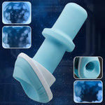 Automatic Male Masturbator Penis Pump Mens Stroker Vibrator With 3D Realistic Textured 7 Thrusting & Vibrating Modes Phone Holder Handy Handle Heating Adult Sex Toys (White)