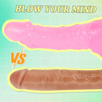 7.45 Inch Huge Dildo, Thick Cock Dildo with Suction Cup, Fat Fantasy Soft Dildo, Big Realistic Dildo for Women, Adult Anal Sex Toy for Women Men Gay-Free and Anal Play, Couples Adult Toys(Pink)