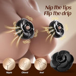 Nipple Toys Rose Toy - Nipple Clamps Bdsm Toys With 9 Vibrating Modes Female Sex Toys 1 Pair Adult Toys For Women Silicone Nipple Vibrator Adjustable Couples Sex Toy Viboators Toys Sex Game