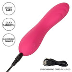 Liquid Silicone Pixies Ripple – Rechargeable Travel Size Mini Vibrator –Waterproof Adult Sex Toy For Women – Pink