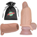 Usa Penis Sleeve | Cock Sheath | Size Large Girth Enhancer | Open Head For Sensitivity | Sexual Pleasure Enhancer For Men, Women & Couples | Nude Color, 4" L X 2.5" W