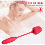 Rose Sex Toy Dildo Silicone Vibrator 3In1 For Women - G Spot Vibrator With 10 Tongue Sucking & 10 Vibration Modes - Adult Toys Sex Games For Couples - Ipx7 Waterproof - Usb Rechargeable