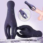 Women Clit Nipple Clamps Breast Glans Earlobe Massage Vibrator, Reduced Men Penis Sensitivity Humanoid Finger Vibrator For Self-Pleasure And Stimulation Waterproof Usb Rechargeable 10 Vibration Modes