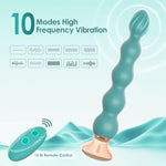 Vibrating Anal Beads Butt Plug Vibrator Anal Toy For Men And Women, 10 Vibration Modes Prostate Massager Male Vibrator Remote Control Bullet Vibrator G Spot Stimulor Adult Sex Toys Couple Play (Green)