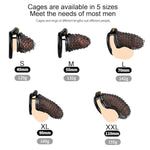 Metal Mesh Penis Cage, Sm Stainless Steel Penis Cage With Cock Rings, Male Chastity Devices Set, Bdsm Restraint Penis Chastity Belt Lock Cock Cage, Adult Bondage Game Sex Toy (Xxl, 55Mm)