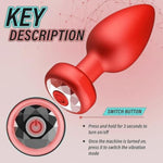 Anal Plug Adult Sex Toy, Wireless Remote Control 10 Frequency Vibration,Small Butt Plug For Female Male Prostate Massage Vibrating Anal Sex Toys And Games For Men Women - Red