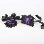 Lace Handcuffs Blindfold Set For Adult Play, Hand Cuffs And Eye Mask With Comfortable And Soft Fabric, Restraints Set For Couples, Sm Sex Toys Flirt For Women Men Extreme Love (Purple)
