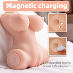 Vibrating Female Sex Doll Torso Automatic Male Masturbators With Sucking Motor, 3D Pocket Pussy Vibrator Adult Sex Toys For Men Masturbation, Realistic Pussy Strocker For Hands Free With Vagina & Anal