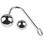 Bdsm Metal Anal Hook Butt Plug With With 2 Replaceable Solid Balls Anal Plug Sm Restraints Anal Gay Sex Toys For Man And Woman Adult Games