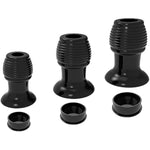 3 Piece Threaded Anal Plug For Women Adult Sex Toy For Couples Hollow Anal Toy With Matched Stopper Anal Stimulator For Women And Men Black Butt Plug Anal Trainer (Black)