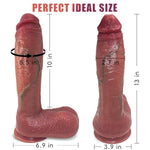 13 Inch Huge Flesh Lifelike Dildo, Soft Thick Liquid Silicone With Strong Suction Cup Feels Like Skin, Realistic Big Dildos Sex Toy For Couples, Men, Women Play