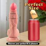 Sex Toys 7.87" Realistic Silicone Dildo With Strong Suction Cup - Curved G-Spot Stimulation, Lifelike Design For Women, Men & Couples, Body-Safe Adult Toy For Hands-Free Play, Anal Or Vaginal Use