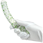 Glass Dildo 7.48" Pleasure G-Spot Wand Butt Plug Double Ended Dildo With Pleasure Pellets Prostate Massager Masturbation Sex Toy For Men Women Lesbian