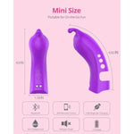 Adult Sex Toy Finger Vibrator For Couples - Mini Female Vibrator With App & 9 Powerful Vibrating Modes - Rechargeable Waterproof - Quiet G-Spot Nipple Clit Stimulator For Women Pleasure (Purple)