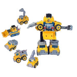 | 5 In 1 Take Apart Assembly Truck Toys Set - Build & Transform Engineering Robot Vehicles Set - Educational & Interactive Playset For Boys & Girls - Assembly With Tools For Motor Skills.