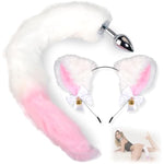 Stainless Steel Anal Plug Butt Plug With Faux Fox Tail And Ear,Cosplay Anal Stopper Anales Plug Sex Toy For Beginner Women Men Couple