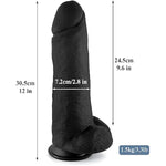 Big Black Dildo,12 Inch Huge Dildo With Strong Suction Cup,Realistic Dildo Silicone Thick Dildo Adult Sex Toy For Women