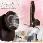 10" Realistic Huge Dildo Sex Toy - Thick Anal G Spot Dildo Fake Penis With Strong Suction Cup, Soft Silicone Long Dildos With Curved Shaft & Balls For Women Men Couples, Adult Sex Toys