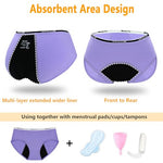 Teen Girls Period Underwear for Heavy Flow High Absorbency Kids Period Panties Leakproof Soft Cotton Briefs