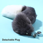 Fox Tail Plug with Detachable Butt Plug and Thickened Extended Tail
