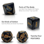 Date Night Dice For Couples Set - Date Night Ideas Sex Toys Games For Adults Sex Party Dices With 24 Sex Positions 4 Sex Dices Game Set Presents For Boyfriend Girlfriend Him Her Hubby