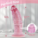 10.6" * 2.4" Dual Density Silicone Extra Large XL Thick Dildo Suction Cup