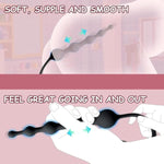 Silicone Anal Plug With Penis Cock Rings Adult Anal Sex Toys For Women Men, Flexible Silicone Anal Beads Butt Plug Massager Graduated Design Bullet G Spot Stimulor For Couples Play