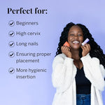 Pixie Menstrual Cup Applicator - Inserts Like A Tampon - Every Woman Can Now Use Period Cups - Perfect for Long Nails - Self Sanitizer TPE Properties - Travel Case (Cup Applicator)
