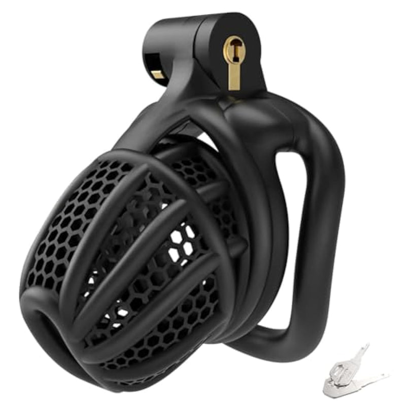 Male Chastity Device Cock Cage With 4 Active Sizes Rings Resin Lightweight Bondage Locked Penis Exercise Cage Sex Toys For Man Couple