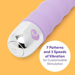 Purple Ripple 10 Function Wavy Vibrator - Silky Silicone - 100% Waterproof