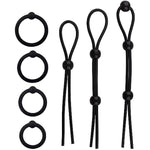 Penis Ring Adult Sex Toys Silicone Cock Ring For Men With 7 Different Sizes For Penis Clamp Delay Erection Enhancing,Long Lasting Stronger Adult Male Sex Toys,Black