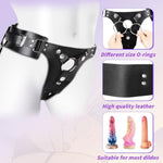 Strap On Dildo Adjustable Harness, Strapon Pegging Dildo With 2 Size Metal O-Rings, Wearable Strapless Pegging Harness, Adjustable Waist And Thigh Soft Harness Adult Toys For Lesbian Gay Couples