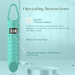 Mini Liquid Silicone Bullet Vibrator With 10 Strong Modes Recharge Vibrating Clitoral Vibrator Sex Toy For Women -Blue