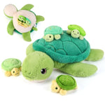 5 Pieces Turtle Stuffed Animals - 1 Mommy Stuffed Turtle With 4 Babies - Tortoise Gifts For Girls Age 3-8, Tortoise Plush Toys For Christmas, Valentine'S, Birthday Gifts