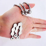 Stainless Steel Anal Beads Anal Plug Prostate Massage Anal Ball With Penis Ring Bdsm Sex Toys Masturbator Stimulator Intimate Sex Products (S)